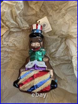 Christopher Radko Party Ornament Donkey