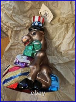 Christopher Radko Party Ornament Donkey