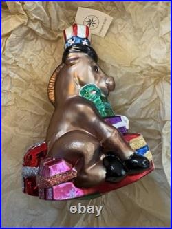Christopher Radko Party Ornament Donkey