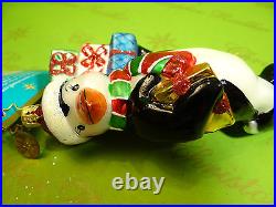 Christopher Radko Penguin Presents Glass Ornament