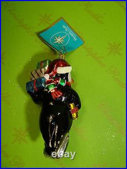 Christopher Radko Penguin Presents Glass Ornament