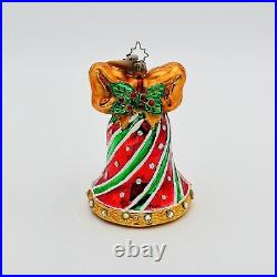 Christopher Radko Peppermint Chime Glass Christmas Ornament 5 NEW + TAG