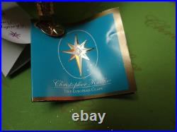 Christopher Radko Peppermint Jingle Stocking Glass Ornament