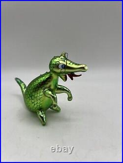 Christopher Radko Puff Green Dragon Blown Glass Christmas Ornament