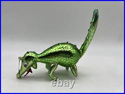 Christopher Radko Puff Green Dragon Blown Glass Christmas Ornament