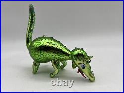 Christopher Radko Puff Green Dragon Blown Glass Christmas Ornament