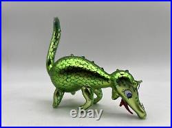 Christopher Radko Puff Green Dragon Blown Glass Christmas Ornament