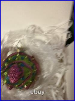 Christopher Radko Puffed And Prickly Puffer Fish Christmas Ornament HOT PINK