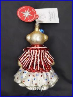 Christopher Radko RARE Muffy Bear Sparkler Ball Glass Ornament 6 NO BOX
