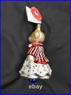Christopher Radko RARE Muffy Bear Sparkler Ball Glass Ornament 6 NO BOX