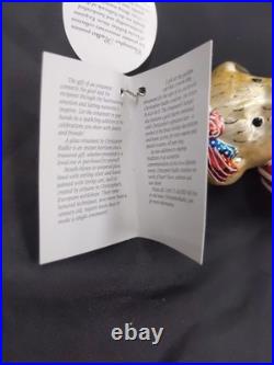 Christopher Radko RARE Muffy Bear Sparkler Ball Glass Ornament 6 NO BOX