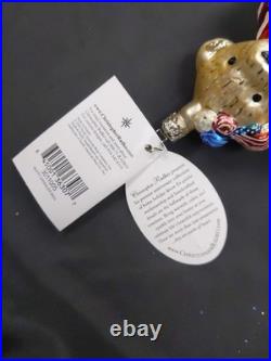 Christopher Radko RARE Muffy Bear Sparkler Ball Glass Ornament 6 NO BOX