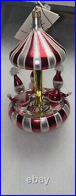 Christopher Radko Rare PEPPERMINT TWIST Carousel