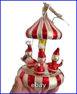 Christopher Radko Rare PEPPERMINT TWIST Carousel