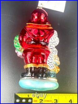 Christopher Radko Red Hot Santa Fireman Glass Ornament 00-052-0 Box & Tag