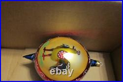 Christopher Radko Royal Rooster/Bird Oval Drop Christmas ornament, New withFlaws