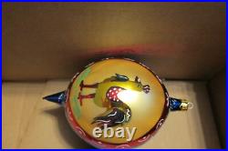 Christopher Radko Royal Rooster/Bird Oval Drop Christmas ornament, New withFlaws