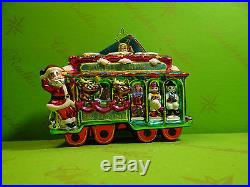 Christopher Radko San Francisco Trolley Jolly Christmas Glass Ornament