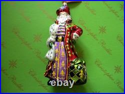 Christopher Radko Santa Knows What It Means Glass Ornament
