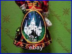 Christopher Radko Santa Knows What It Means Glass Ornament