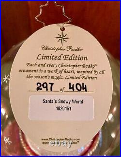 Christopher Radko Santa's Snowy World 2017 Limited Edition # 297of 404 MINT