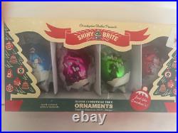 Christopher Radko Shiny Brite Fa La La Snowman Drops Glass Christmas Ornament 6