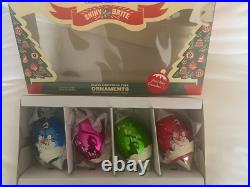 Christopher Radko Shiny Brite Fa La La Snowman Drops Glass Christmas Ornament 6