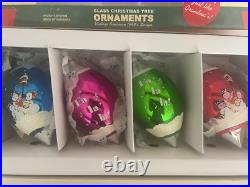 Christopher Radko Shiny Brite Fa La La Snowman Drops Glass Christmas Ornament 6