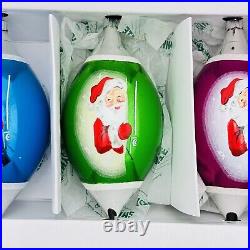 Christopher Radko Shiny Brite Ho Ho Ho Santa Drops Glass Christmas Ornament 6