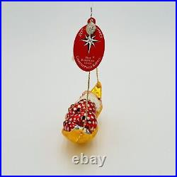 Christopher Radko Sleepy Time Santa Hammock Glass Christmas Ornament NEW IN BOX