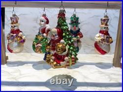 Christopher Radko Snowman Ornaments, Lot of 5
