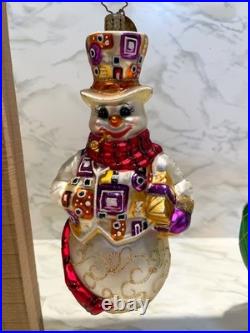 Christopher Radko Snowman Ornaments, Lot of 5