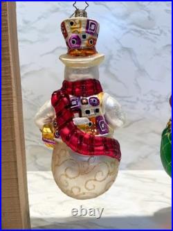 Christopher Radko Snowman Ornaments, Lot of 5
