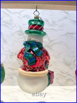 Christopher Radko Snowman Ornaments, Lot of 5