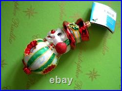 Christopher Radko Snowman Sparkleberry Bright Glass Ornament