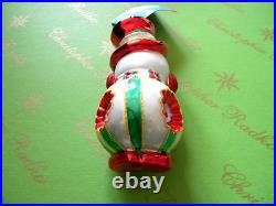 Christopher Radko Snowman Sparkleberry Bright Glass Ornament