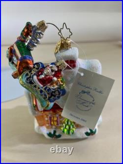 Christopher Radko Special Invitation Glass Christmas Ornament Santa DS51