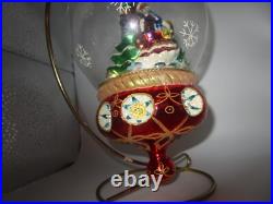 Christopher Radko Sumptuous Santa with Tree Dome 8 Reflectors Christmas Ornament Christopher Radko Sumptuous Santa with Tree Dome 8 Reflectors Christmas Ornament