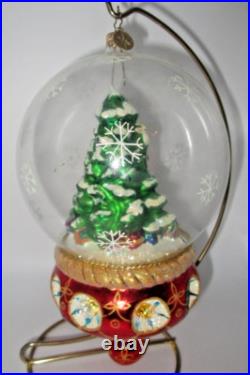 Christopher Radko Sumptuous Santa with Tree Dome 8 Reflectors Christmas Ornament Christopher Radko Sumptuous Santa with Tree Dome 8 Reflectors Christmas Ornament