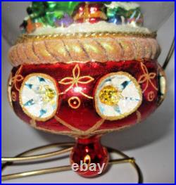 Christopher Radko Sumptuous Santa with Tree Dome 8 Reflectors Christmas Ornament Christopher Radko Sumptuous Santa with Tree Dome 8 Reflectors Christmas Ornament