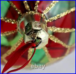 Christopher Radko Tiffany Bright Harlequin #92-161-0 Glass Ball Ornament vintage