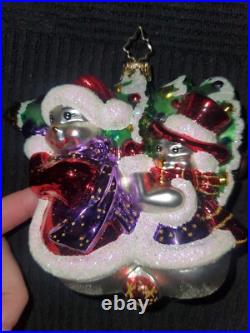 Christopher Radko Tree For Two Snowman Glass Ornament #1014592 (2010)