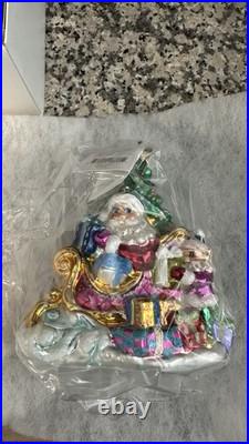 Christopher Radko Trim A Tree-O 00-QVC-1 Santa Sleigh Ornament Poland