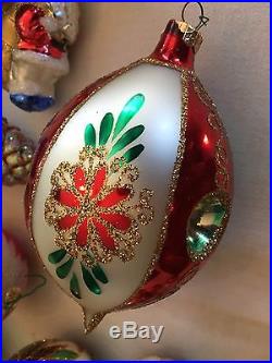 Christopher Radko Vintage Glass Christmas Xmas Ornaments Lot Of 56