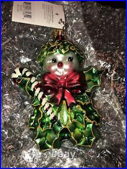 Christopher Radko Vintage Holly Jean Blown Glass Christmas Ornament 2003
