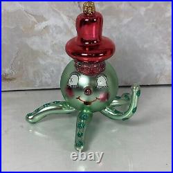 Christopher Radko Wally Squid Octopus Glass Christmas Ornament 5