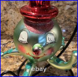 Christopher Radko Wally Squid Octopus Glass Christmas Ornament 5 RARE Christopher Radko Wally Squid Octopus Glass Christmas Ornament 5 RARE