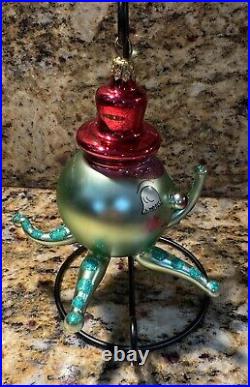 Christopher Radko Wally Squid Octopus Glass Christmas Ornament 5 RARE Christopher Radko Wally Squid Octopus Glass Christmas Ornament 5 RARE