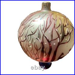 Christopher Radko Winter Forest Glass Ball Christmas Ornament 6 Vintage RARE