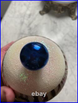 Christopher Radko Winter Forest Glass Ball Christmas Ornament 6 Vintage RARE